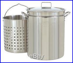 Bayou Classic 1160 62 Qt. Stainless Boil-Steam-Fry Pot NEW
