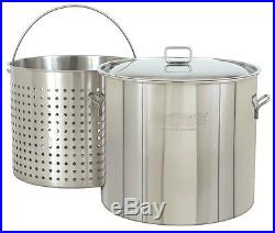 Bayou Classic 1182 Stainless 82 Qt Stockpot Lid Basket Steam Boil Ships in USA