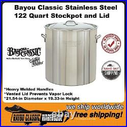 Bayou Classic 122 Quart Stainless Steel Stockpot 21.5 Diameter X 19.3 Height