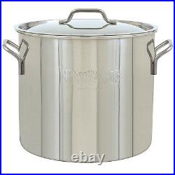 Bayou Classic 30 Quart / 7.5 Gallon Stainless Steel Brew Kettle Pot with Lid