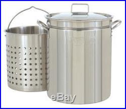 Bayou Classic 36-Qt. Steam-Boil-Fry Stockpot, Lid, Basket 1136 Cooking Pot NEW