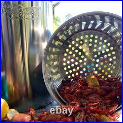 Bayou Classic 62 Quart 20 Gauge Stainless Steel Stockpot Lid Basket 1160