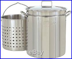 Bayou Classic 62-quart Stainless Stockpot With Steamer Basket