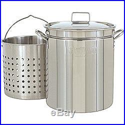 Bayou Classic 62-quart Stainless Stockpot with Steamer Basket
