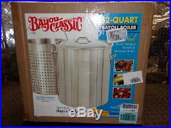 Bayou Classic 82 Qt Stockpot Boiler, Vented Lid/Riveted Handles & Basket