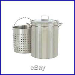 Bayou Classic KDS-144 44 qt Stainless Boil Steam Fry Pot Stock