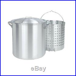 Bayou Classic Large 100 Quart Stainless Steel Stockpot/Boiler & Handy Basket