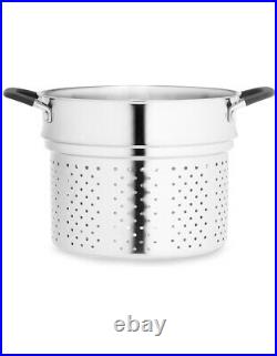 Belgique Stainless Steel 8-Qt. Stock Pot with Multi-Use Insert