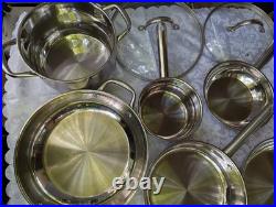 Bergner 12 Pc Cookware Set Stainless Steel Induction Gas Electric Pots Pans Lids