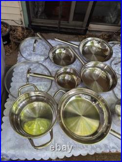 Bergner 12 Pc Cookware Set Stainless Steel Induction Gas Electric Pots Pans Lids