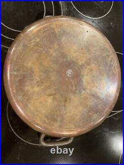 Bourgeat 9.5 5.5 quart 2.5 mm Copper Stew Stock Pot Stainless Interior