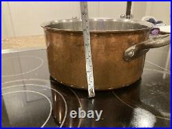 Bourgeat 9.5 5.5 quart 2.5 mm Copper Stew Stock Pot Stainless Interior