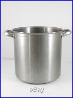 Bourgeat Stainless Steel Made in France Tall Stock Pot Marked 24 9.5 Inch Height