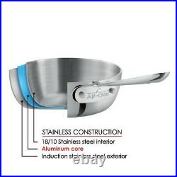 Brand New All-Clad D3 Tri-Ply Stainless Steel 12 Quart Stock Pot with Lid