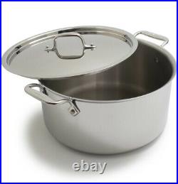 Brand New All Clad Master Chef 8 Quart Stock Pot With Lid Stainless steel