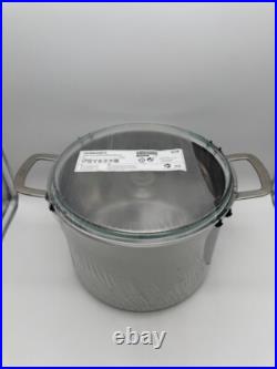 Brand New IKEA HEMKOST Stainless Steel 10.6 QT Stock Pot with Glass Lid