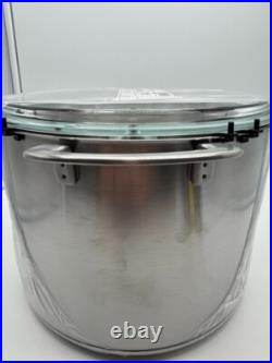 Brand New IKEA HEMKOST Stainless Steel 10.6 QT Stock Pot with Glass Lid