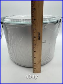 Brand New IKEA HEMKOST Stainless Steel 10.6 QT Stock Pot with Glass Lid