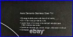Brand New in Box aava Elements Stainless Steel Stock Pot with Lid