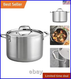 Brazilian-Made 8-Qt Stainless Steel Stock Pot for Home Chefs