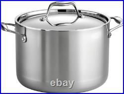 Brazilian-Made 8-Qt Stainless Steel Stock Pot for Home Chefs