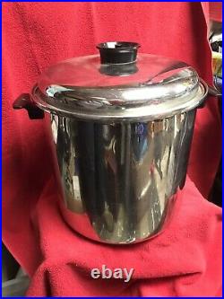 CHEFS WARE TOWNECRAFT STAINLESS STEEL T304 HUGE 20 Qt QUART STOCKPOT With LID