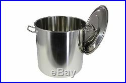 CONCORD 120 QT Stainless Steel Stockpot Brew Kettle with Lid. Heavy Cookware