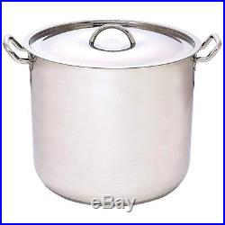 CONCORD 50 QT Stainless Steel Stockpot Tri-Ply Bottom