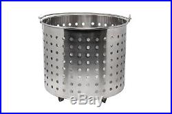CONCORD 53 QT Stainless Steel Stock Pot with Basket. Heavy Kettle. Cookware for Bo