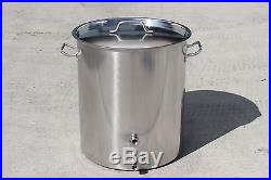 CONCORD Home Brew Kettle Welded Stainless Steel Beer Stock Pot 2 Couplers