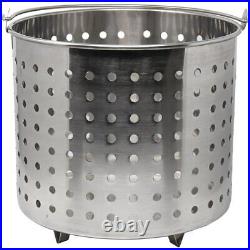 CONCORD S4040 Commercial Grade Stainless Steel Stock Pot with Steamer Basket, 53