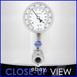 CONCORD Stainless Steel Home Brew Kettle Stock Pot (Weldless Fittings) 40 QT/ 1