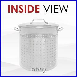 CONCORD Stainless Steel Stock Pot withSteamer Basket. Cookware great for boilin
