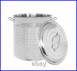 CONCORD Stainless Steel Stock Pot withSteamer Basket. Cookware great for boilin