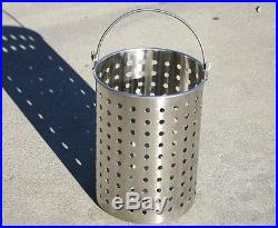 CONCORD Stainless Steel Stock Pot with Basket. Heavy Kettle. Cookware for Boiling