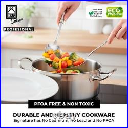 COOKWARE Profesional 18/10 Stainless Steel Stock Pot withGlass Lid 9.5 Inch 4
