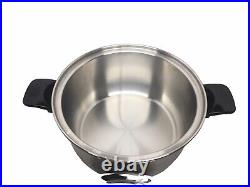 COOKWORLD T304 Nutrithermic Base 4qt 8qt Stockpots Steamer Stainless Steel Pan