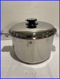 COOK WORLD 12 QT ROASTER STOCK POT & VENTED LID T304 STAINLESS STEEL NEWithBOX