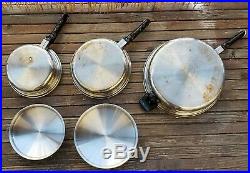 CUTCO USA 5-Ply Aluminum Core Stainless Pot Lot with Lids Skillet Sauce Pan 3