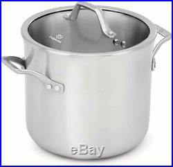 Calphalon #1948240 Signature Stainless Steel Covered Stock Pot, 8 quart, Silver