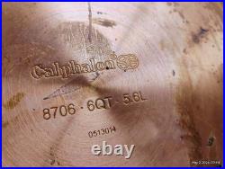 Calphalon 6 Qt Stockpot Tri-Ply Copper Stainless Dutch Oven Frying Saute Pan Lid
