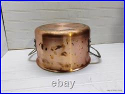 Calphalon 6 Qt Stockpot Tri-Ply Copper Stainless Dutch Oven Frying Saute Pan Lid