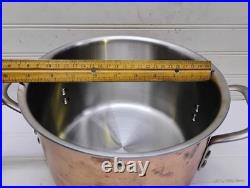Calphalon 6 Qt Stockpot Tri-Ply Copper Stainless Dutch Oven Frying Saute Pan Lid