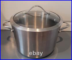 Calphalon 8qt Stock Pot #808 Stainless Steel Glass Lid