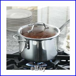 Calphalon Cookware Sauce Pan Tri Ply Stainless Steel 4 1/2 Quart 4.5 Qt 1767983