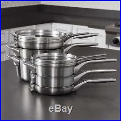 Calphalon Premier Space-Saving Stainless Steel 10-piece Cookware Set