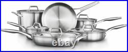 Calphalon Premier Stainless Steel Pots and Pans, 11-Piece Cookware Set