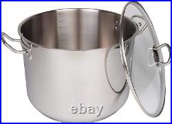 Camerson 20 Quart Tri-Ply Stainless Steel Stock Pot- Commercial Grade Sauce Pot
