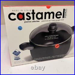 Castame 9 Qt Covered Stockpot Porcelain on Steel Teflon Nonstick Made Spain