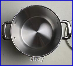 Chantal 21 Steel Induction Large Heavy Stock Pot with Glass Lid 8 Quart New